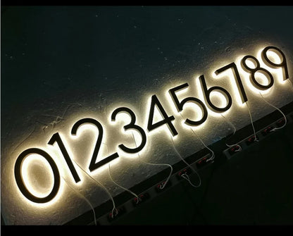 Custom Metal 3D LED House Numbers and Letters.