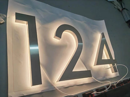 Custom Metal 3D LED House Numbers and Letters.