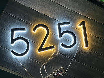 Custom Metal 3D LED House Numbers and Letters.