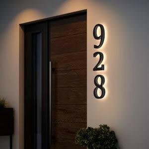 Custom Metal 3D LED House Numbers and Letters.