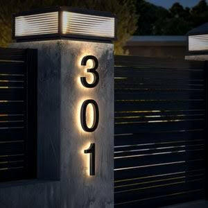 Custom Metal 3D LED House Numbers and Letters.